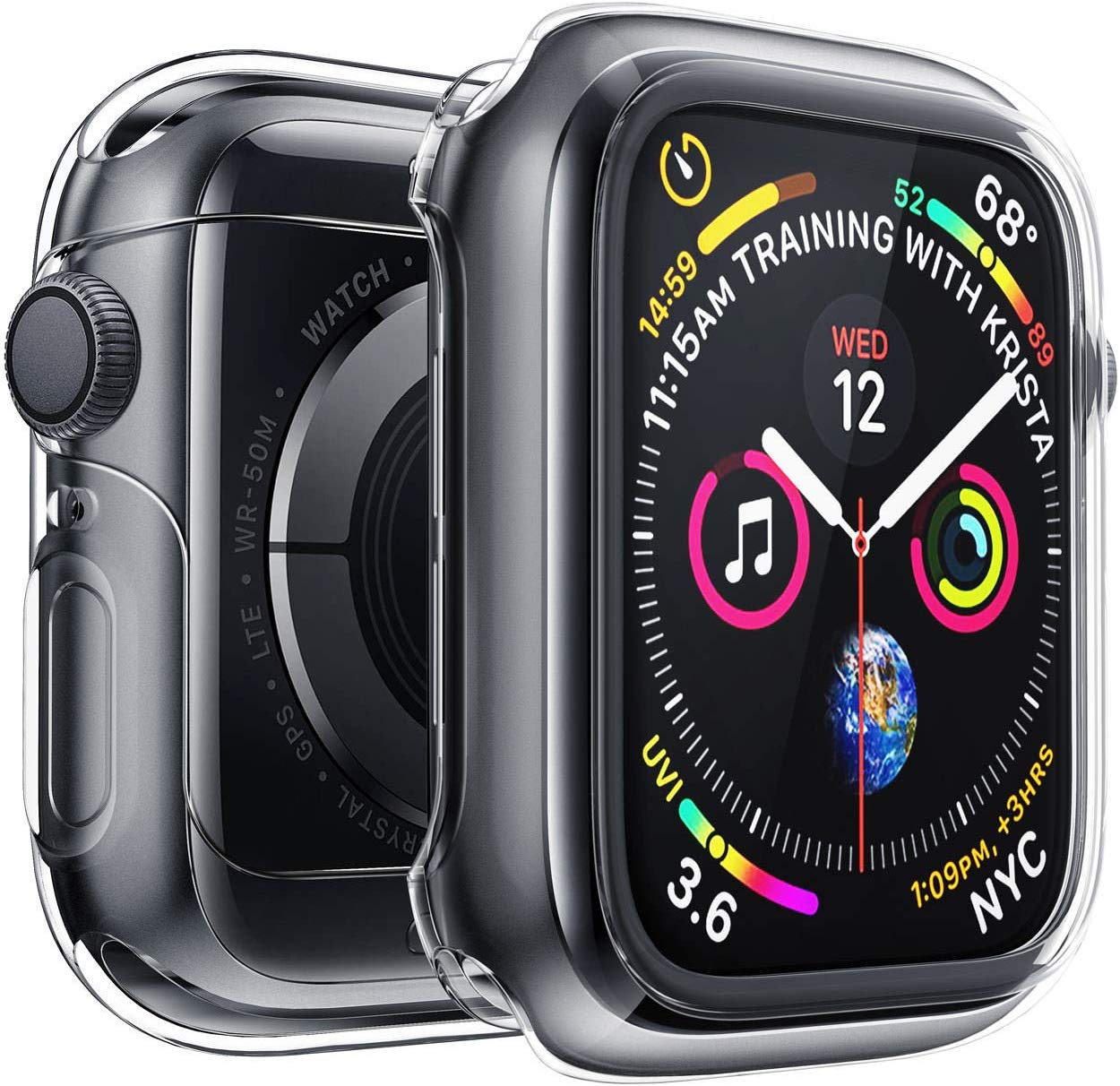 Apple WatCh Series 6 / SE / 5 / 4 Full SCreen Body Crystal Clear Case 44MM (Clear)